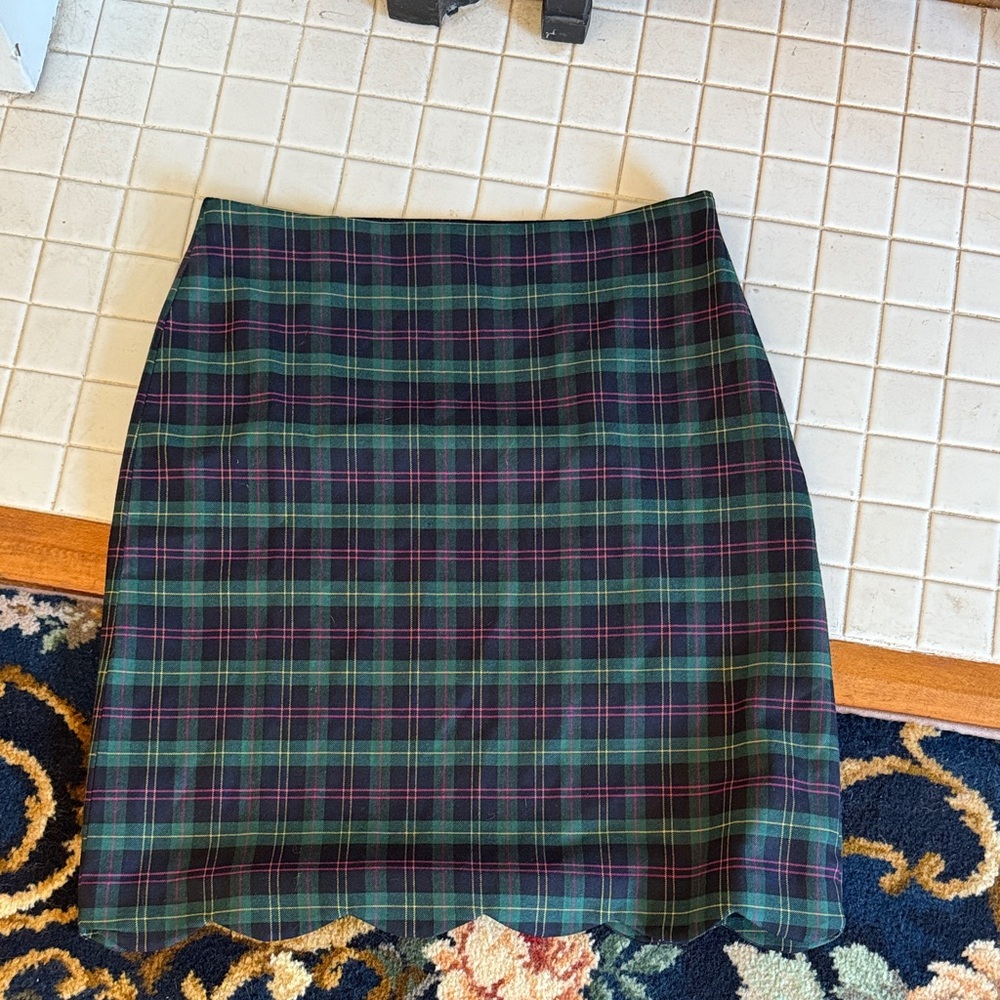 Talbots Plaid wool blend skirt - worn a few times . Great shape